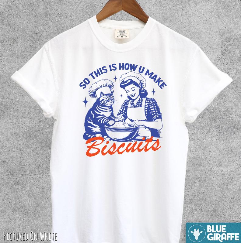 Cat Biscuits Vintage T-Shirt, Comfort Colors Shirt