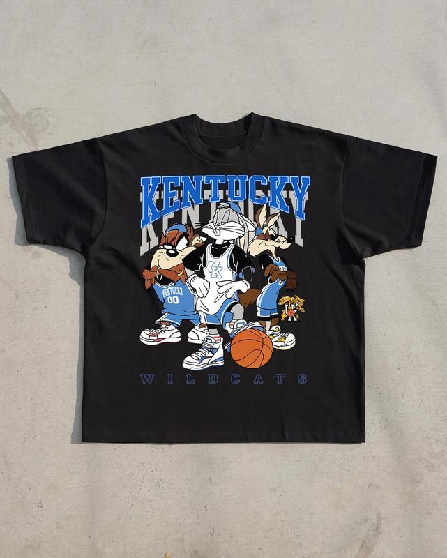 Vintage NCAA Kentucky Wildcats Looney Tunes Shirt, Kentucky Wildcats Shirt, University of Kentucky Wildcats, NCAA Basket Casual Menswear Top Graphic