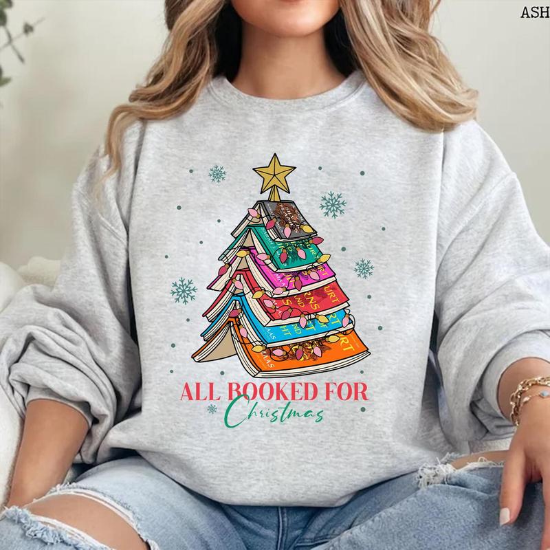 Acotar All Booked for Christmas Sweatshirt, Book Christmas Tree Shirt, Dark Romance Merch, Fantasy Book, Book... (Image 4)