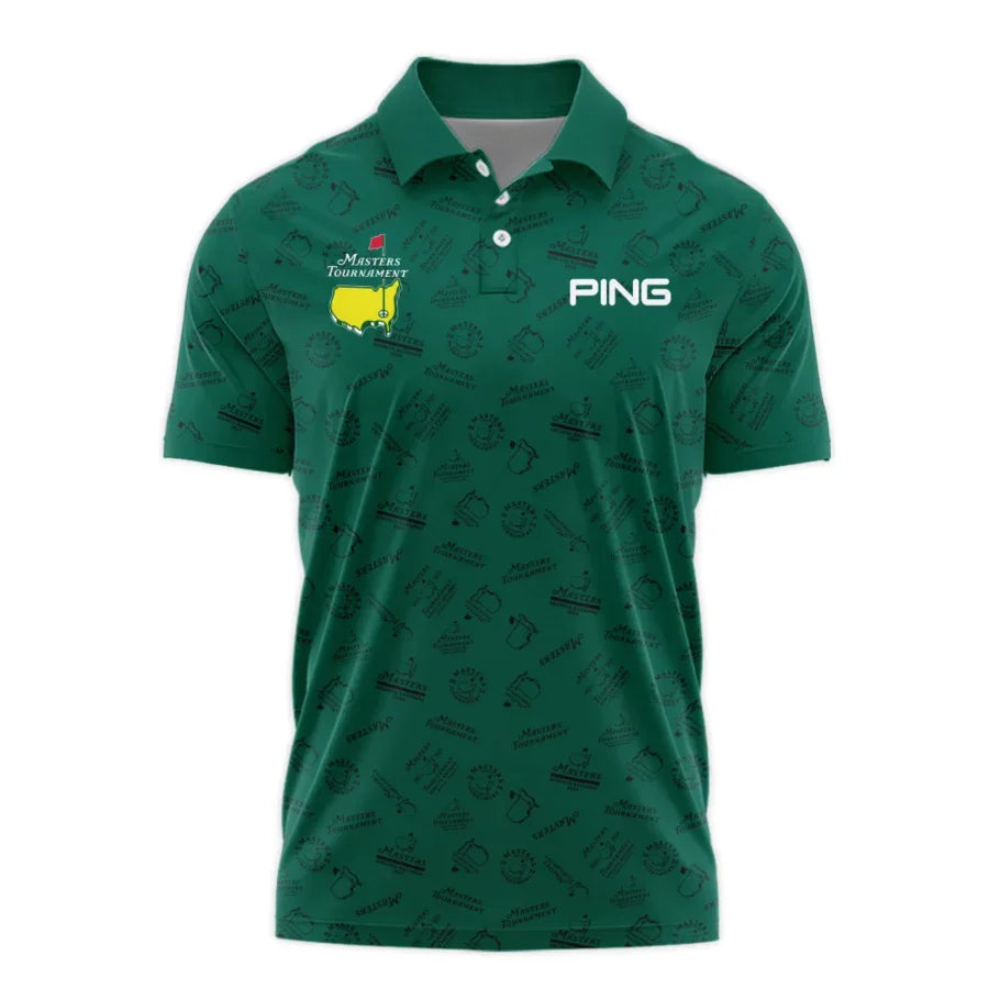 2024 Masters Tournament Ping Polo Shirt Sports Green Color Pattern All Over Print Polo Shirt For Men
