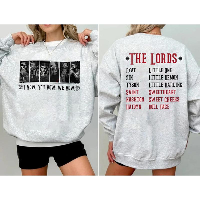 The LORDS Series Book Sweatshirt, I Vow You Vow We Vow Shirt, Shantel Tessier Merch, Dark Romance Shirt, Book... (Image 1)