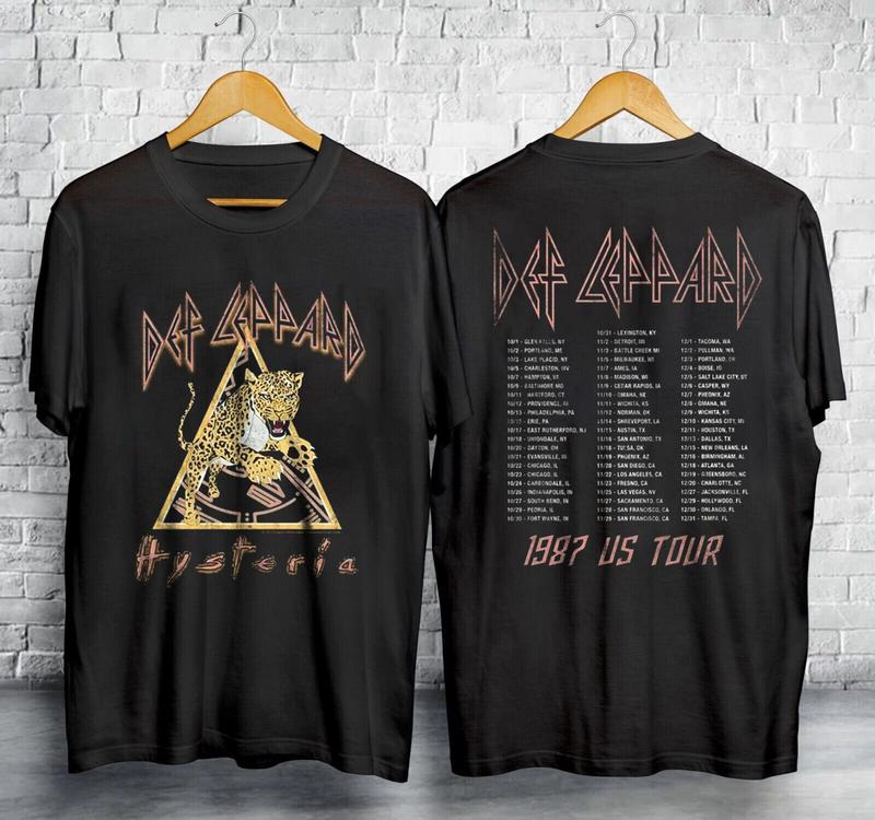 RARE!! Vintage Def Leppard Hysteria 1987 Concert US Tour T-shirt Unisex S-5XL, Def Leppard Band Concert Shirt, tour Shirt, Band Tour Tee, concert tour