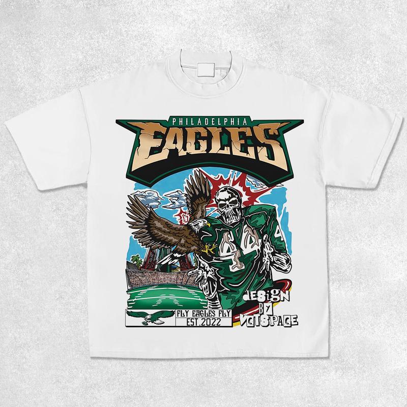 Eagles V1 Shirt, Vintage 90s Unisex Football Tees, Football T-Shirts, Sports Shirt, Game Day Tee, Football Fan Gifts Crewneck Clothing