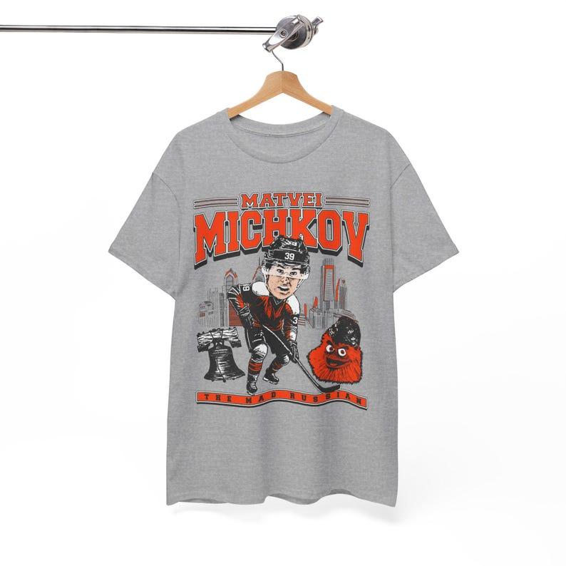 Matvei Michkov Bobblehead Flyers Hockey Shirt Hoodie Sweatshirt | TeeSparky.com (Image 3)