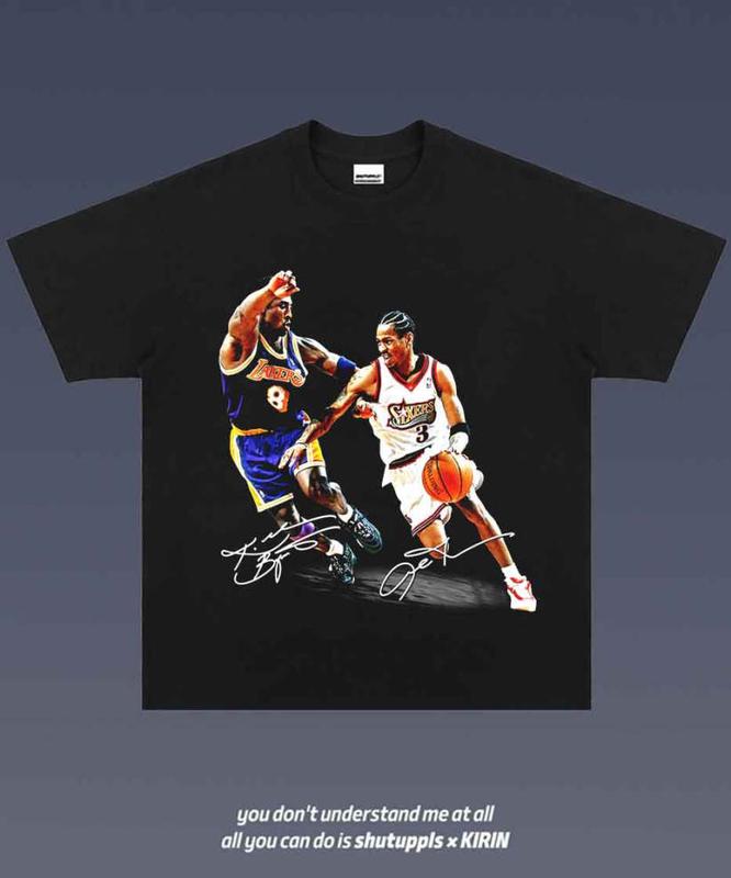 KOBE VS IVERSON 2.12 VINTAGE TEE  MEN'S GRAPHIC T-SHIRT SWEATSHIRT HOODIE  GIFT FOR FAN