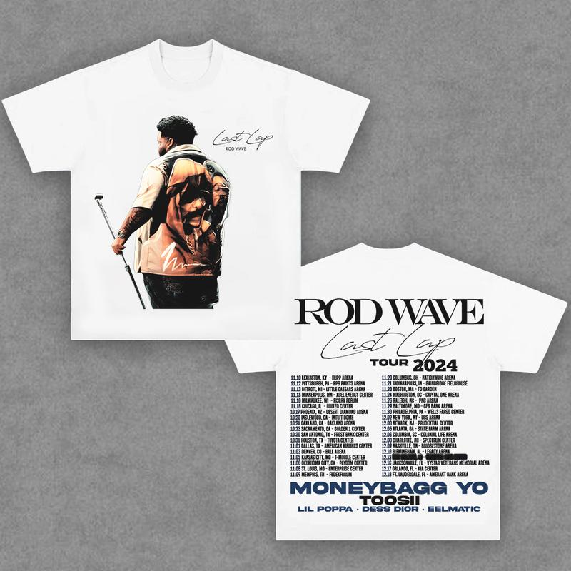 Rod Wave Shirt, Rod Wave Last Lap Tour Music Tee, Graphic T-Shirt, Rapper Shirt Rap Tee, Vintage Y2K, Hoodie, Sweatshirt Clothing Cotton