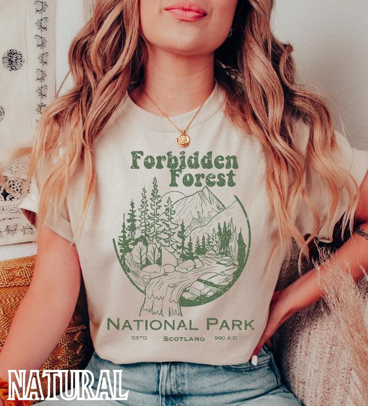 Forbidden Forest Wizard Harry Potter Shirt National Park Tshirt Universal Studios T-shirt Bookish Fandom Gifts Vintage Apparel T-shirts, Crewnecks, Hoodies Womenswear