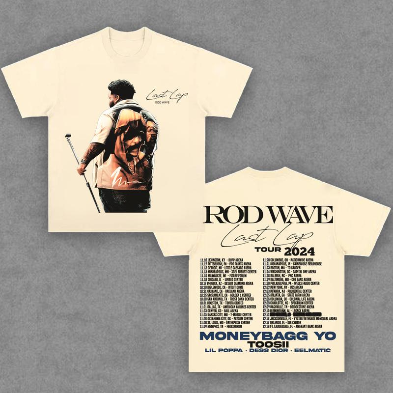 Rod Wave Shirt, Rod Wave Last Lap Tour Music Tee, Graphic T-Shirt, Rapper Shirt Rap Tee, Vintage Y2K, Hoodie, Sweatshirt Clothing Cotton