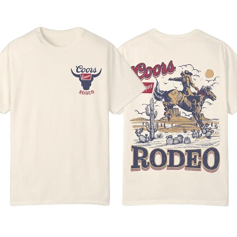 Coors Rodeo Vintage Graphic T-Shirt, Retro Cowboy Shirt, Oversized Coors T-Shirt, Vintage Washed Shirt