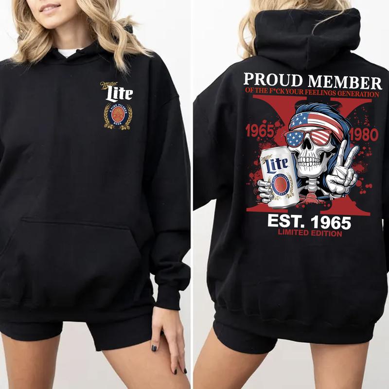 Gen X Shirt Proud Members Of Gen X Mill3er Shirt, Customize Gen X Shirt Raised On Hose Water And Neglect T-Shirt - Vintage Inspired Funny Saying Sarcasm Quotes Shirt - Fit, Casual