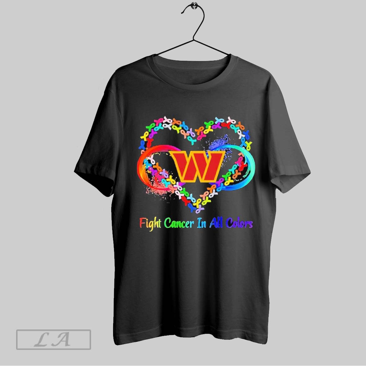 Top Washington Commanders Heart Fight Cancer All Colors T Shirt Shirt Hoodie Sweatshirt