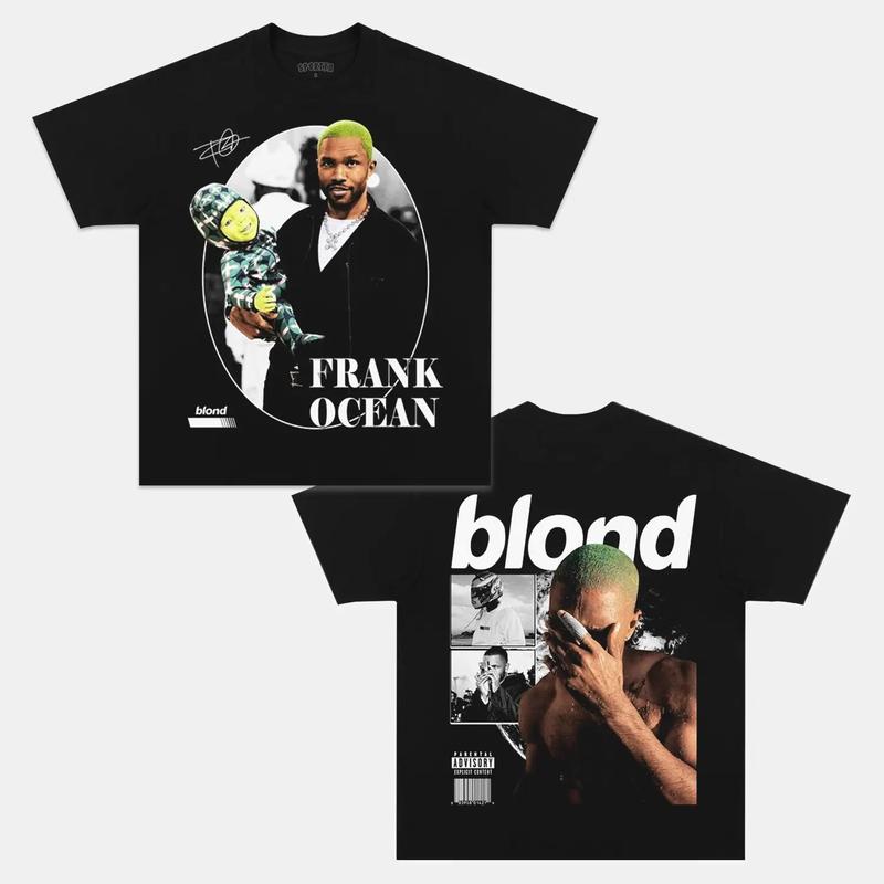 FRANK OCEAN Double Printed Short Sleeve Tee Cotton Vintage Shirt To Match Sneaker Hiphop Clothing Rapper Merch Shirt, Hiphop Tour Concert 2024, Gift F