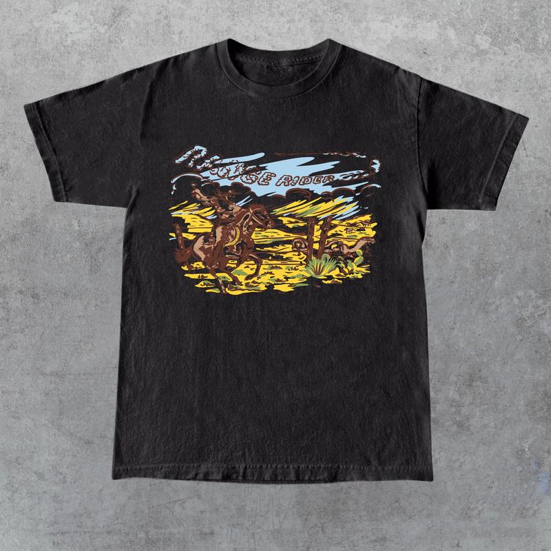 Vintage Ranger Rider 90s T-Shirt, Vintage Country Shirt, Wester Unisex Retro Tee, Cotton Washed Shirt, Wild West Gift, Vintage  Tee