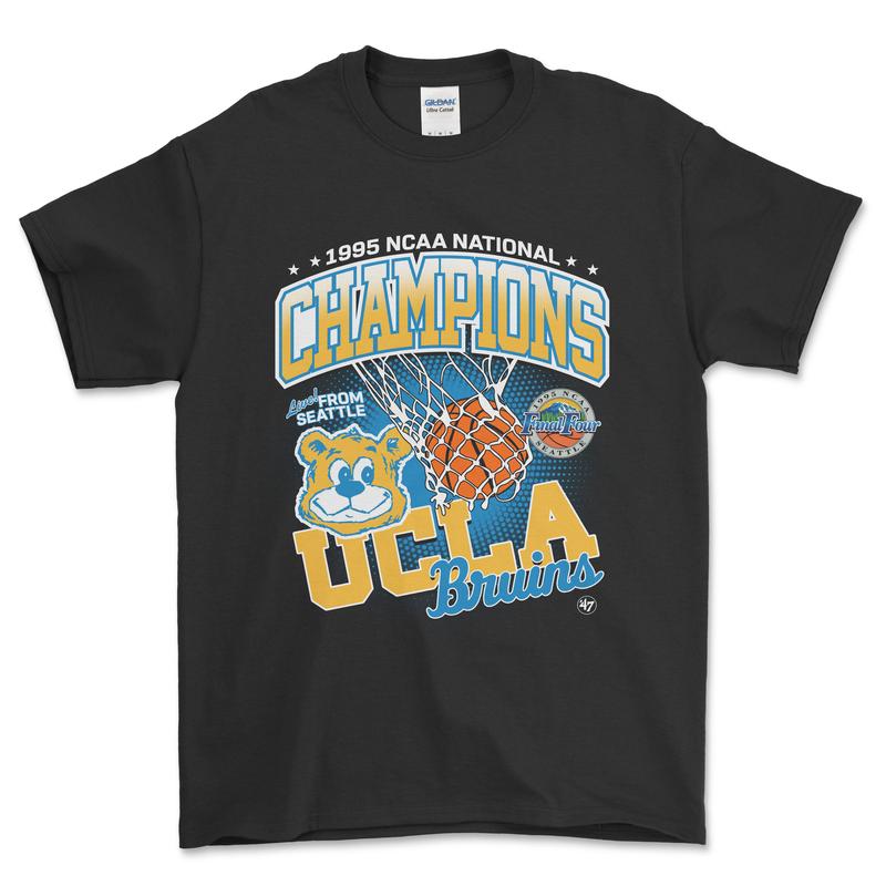 University of California Los Angeles National Champs 1995 NCAA T-Shirt, graphic vintage sports tees for men