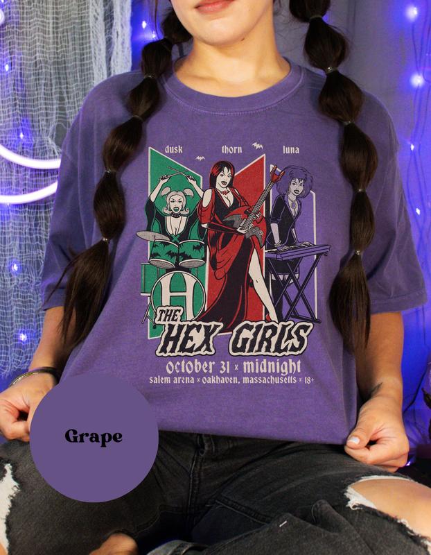 The Hex Girls Tour, Hex Girls Concert, Retro Halloween, Hex Girls Rock Band, Oversize Shirt, Concert Tee, Rocker Mama, Viral Shirt, Unisex T-Shirt, Gi