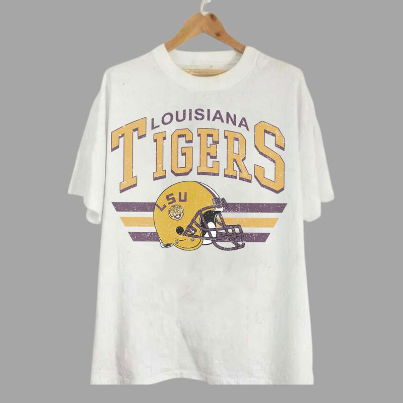 11. LSU Tigers Vintage NCAA Sportswear Sweatshirt, University Louisiana State Authentic Shirt Gift for Football Fans