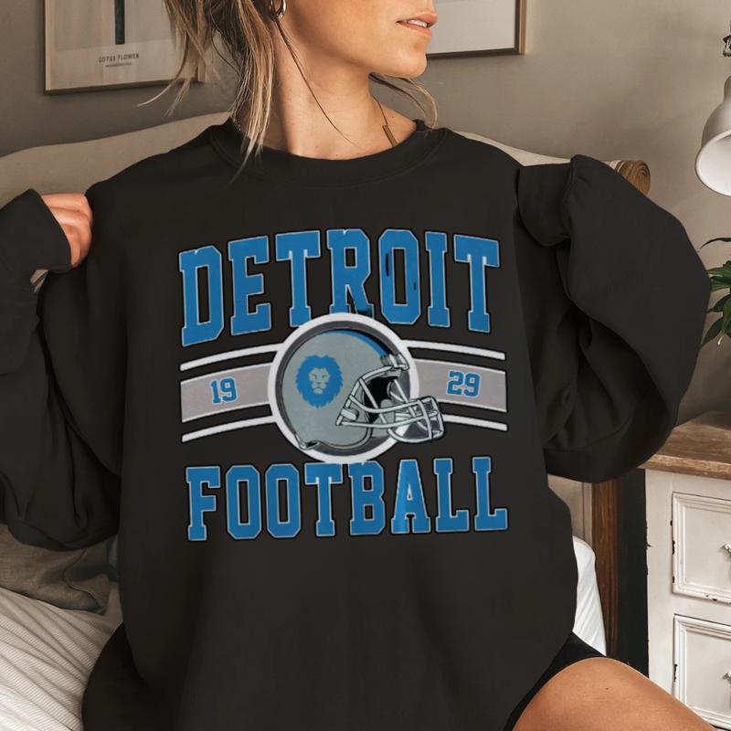 Detroit Football Vintage Style Sweatshirt, Detroit Football Tee, Detroit Football Shirt, Detroit Sweater, Sunday Football F90
