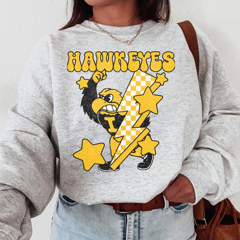 Iowa Hawkeyes Vintage Football NCAA Sweatshirt, University of Iowa Vintage Sweatshirt, Unisex Vintage Sweatshirt NCAA, Classic Sport Sweatshirt, Gifts