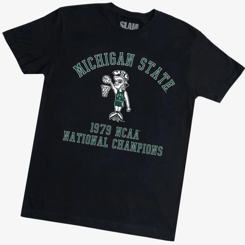 VINTAGE MICHIGAN STATE DUNKING SPARTY '79 TEE