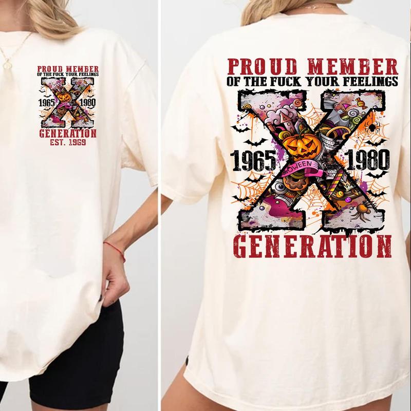Custom (1963-1980) Gen X Skull Halloween  New Version 2 Shirt, Gen X Raised On Hose Water And Neglect T-Shirt, Vintage Inspired Shirt, Funny Saying Shirt, Sarcasm Quotes Shirt, Humorous Shirt