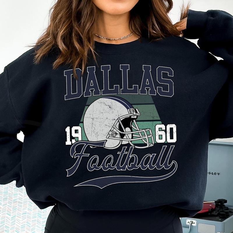 Dallas Vintage Football Crewneck Sweatshirt, Classic Football Gift for Fans, Unisex Sweatshirt, Collection Comfort Wear for Men, Women, Style