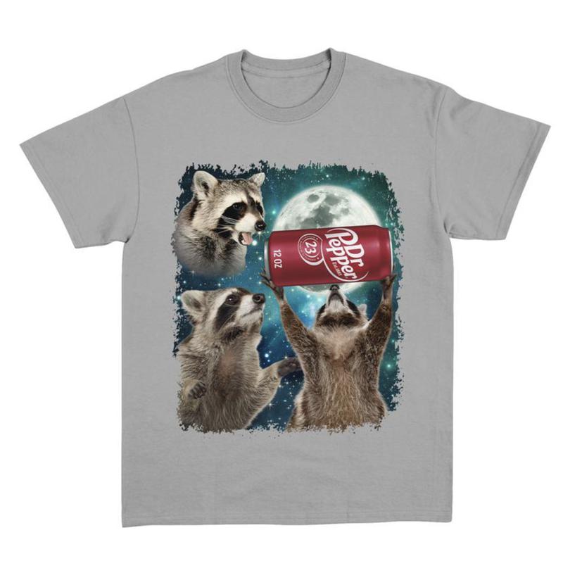 Three Raccoons Dr Pepper Vintage Graphic T-shirtsSweatshirtHoodie, Retro Crewneck, Gift For Girlfriend, Cotton, Print Tee
