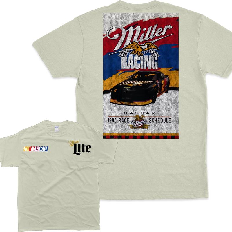 Miller Lite Racing Vintage Style Unisex T-shirt Man Menswear Top Classic Graphic Tee Underwear Tshirt Streetwear vintage beer