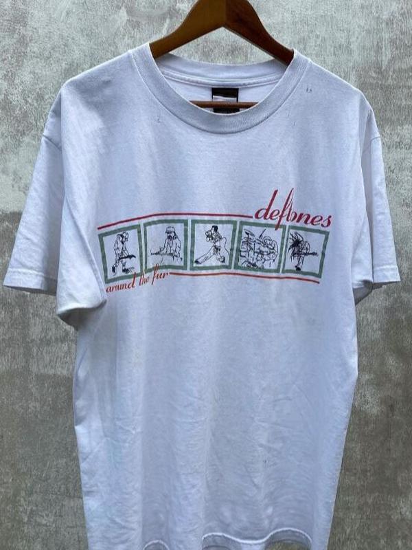 Vintage Deftones Ã¢â‚¬ËœAround The FurÃ¢â‚¬â„¢ Cotton White Unisex T-shirt S-5XL, Deftones Band Heavy Metal Shirt, Creed band 90s shirt, gift for her, Rock Music B