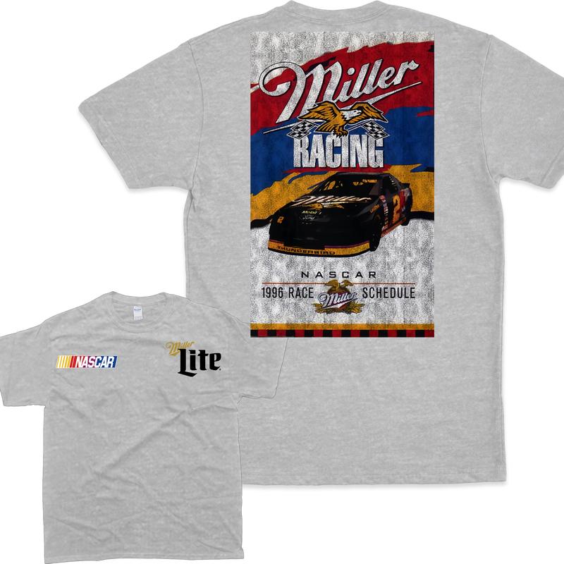 Miller Lite Racing Vintage Style Unisex T-shirt Man Menswear Top Classic Graphic Tee Underwear Tshirt Streetwear vintage beer