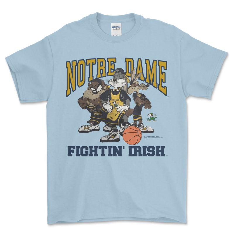 1994 Notre Dame Fightin' Irish Looney Tunes T-Shirt, graphic vintage sports tees for men