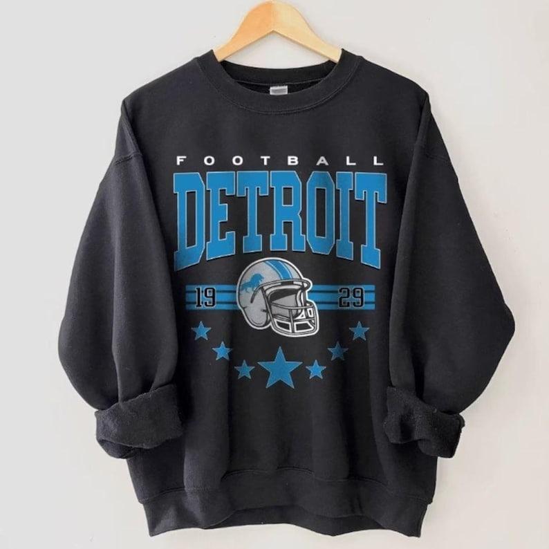 Detroit Football Sweatshirt, Vintage Style Detroit Football shirt, Game Day Pullover, Sunday Football