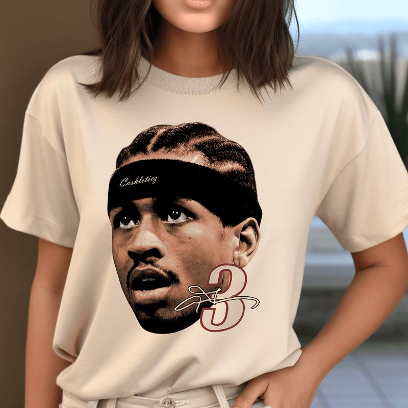 Allen Iverson Big Head T-Shirt, ALLEN IVERSON Face T-Shirt, Rare The Answer Rap Tee, Vintage Style Graphic Print, Allen Iverson Merch For Mens, Womens