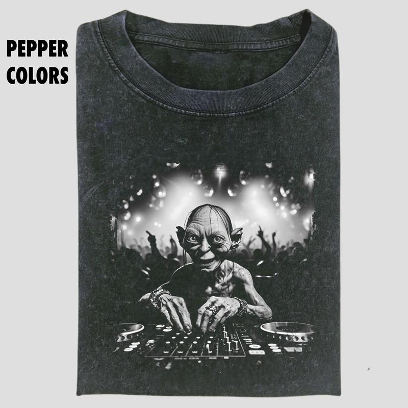Gollum DJ Graphic T-Shirt, The Lord Of The Ring Vintage Tee, Gollum Shirt, Movie Shirt, Funny Shirt, LOTR Merch, Unisex T-Shirt, Movie Gift For Menswe