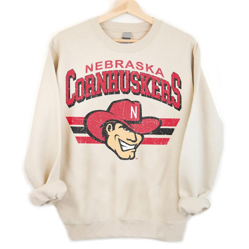 Nebraska Cornhuskers Vintage Football NCAA Sweatshirt - Tshirt - Hoodie, University of Nebraska Unisex Football NCAA Shirt, Unisex Vintage NCAA Shirt, Classic Football Shirt, Gifts For Football Fan Sport, Cotton, Sweatshirt, T-Shirt, Hoodie