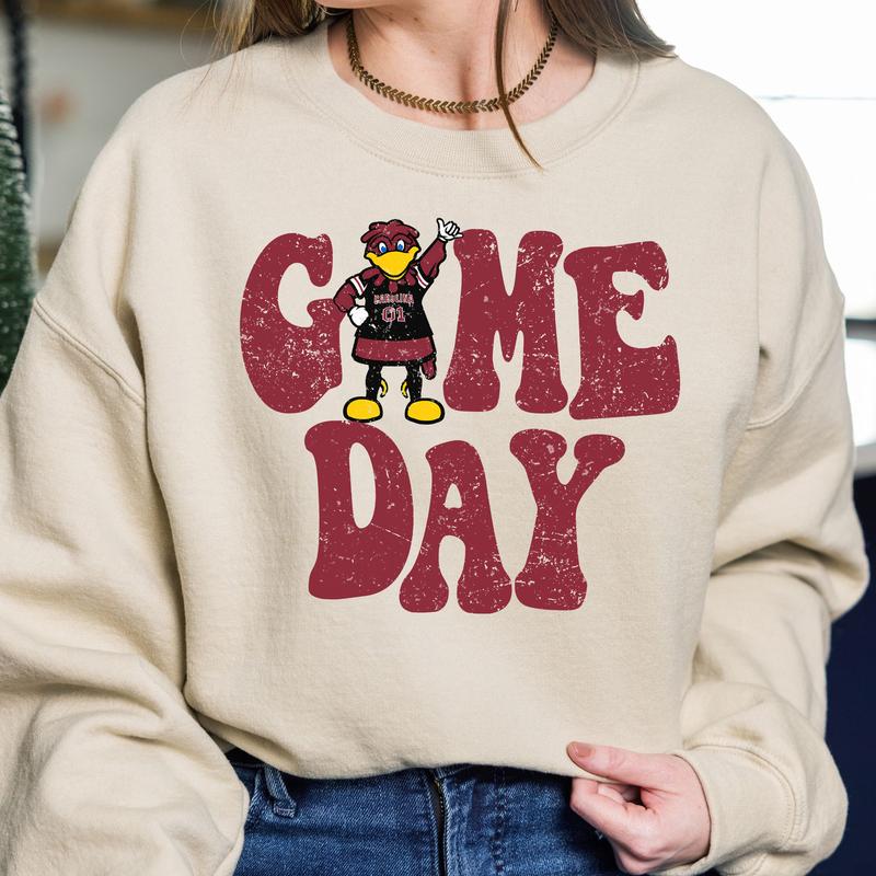 South Carolina Gamecocks Vintage College Game Day Football NCAA Sweatshirt, Vintage Sweatshirt NCAA, Classic Sport Sweatshirt, Gifts For Football Fan Sport