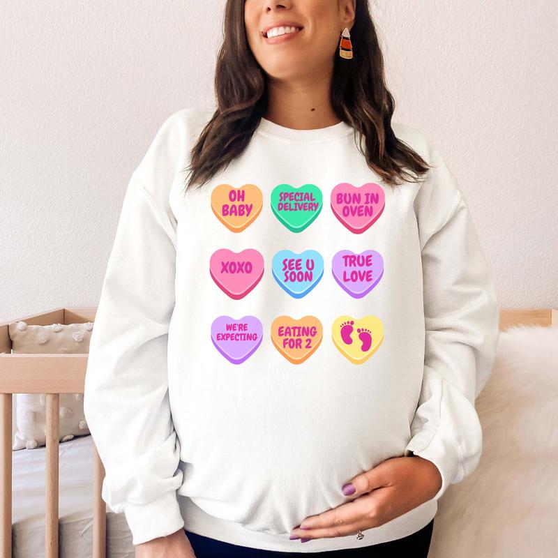 Pregnancy Announcement Gift Valentine baby Reveal Valentine's Day Pregnancy Shirt Gift for new Mom Maternity... (Image 5)