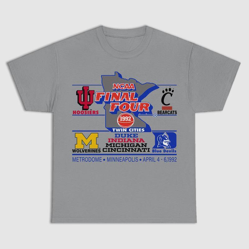 Vintage 1992 NCAA Final Four T-SHirt, Graphic NCAA Shirt, Tournament Champions Shirt, Gift For Sport Fan Sweatshirt, Hoodie, Comfort Colors
