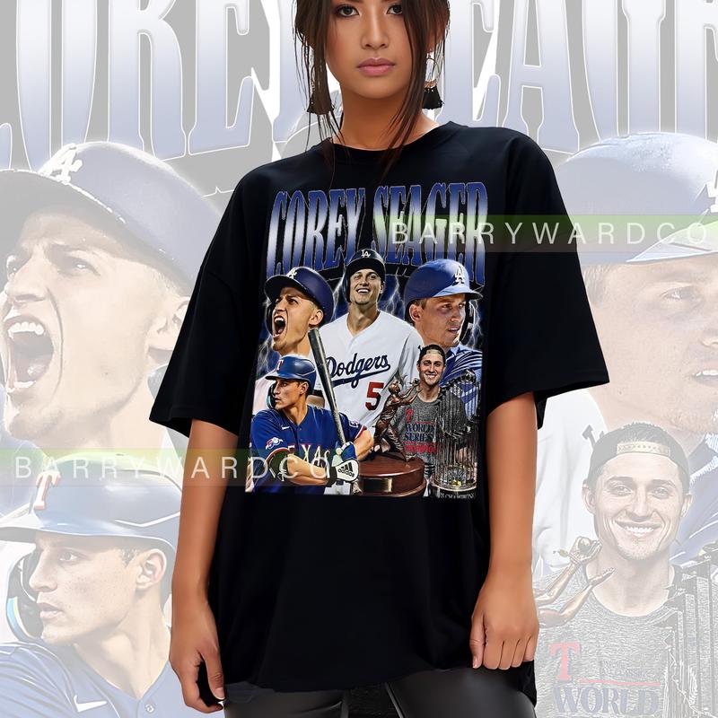 Corey Seager vintage 90s Shirt  Sweatshirt  Hoodies, Corey Seager Graphic Tee, Corey Seager Sweater, Baseball Shirt, Gift For Her and Him, 90s Basebal