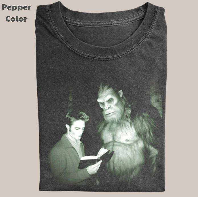 Twilight Vintage Tee, Edward Cullen x Bigfoot T-Shirt, Movie Graphic Tee, Unisex Meme Cringe Funny Dumb Shirts, Menswear Womenswear Streetwear
