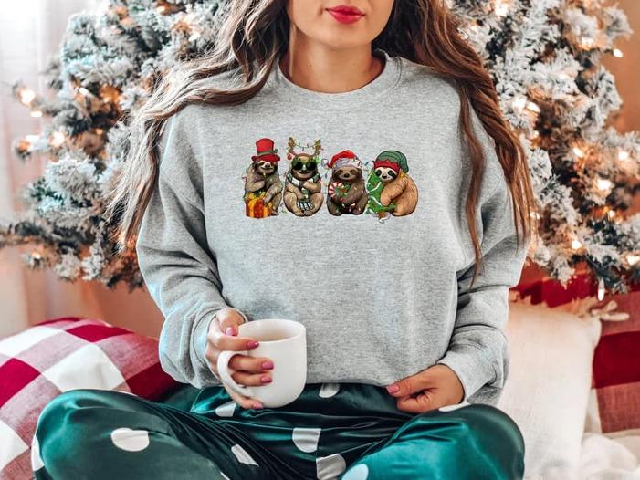 Sloth Christmas Christmas shirt,Merry Slothmas Christmas Shirt For Women,Sloth Merry Christmas Sweatshirt,Sloth... (Image 2)