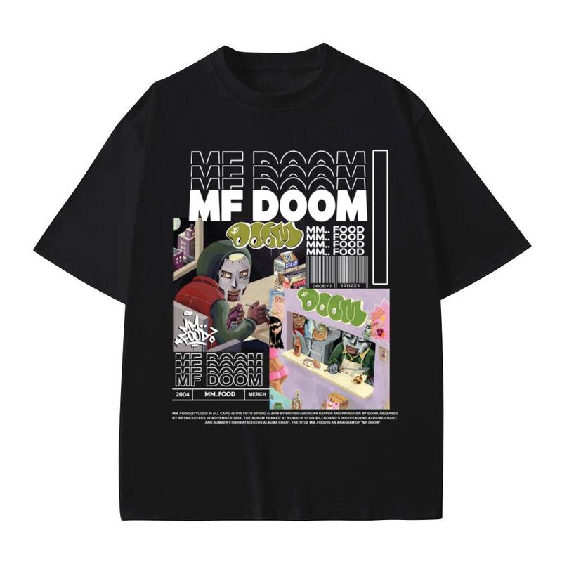 MF Doom T-Shirt Vintage Retro Mask Doomsday Shirt Cotton Menswear