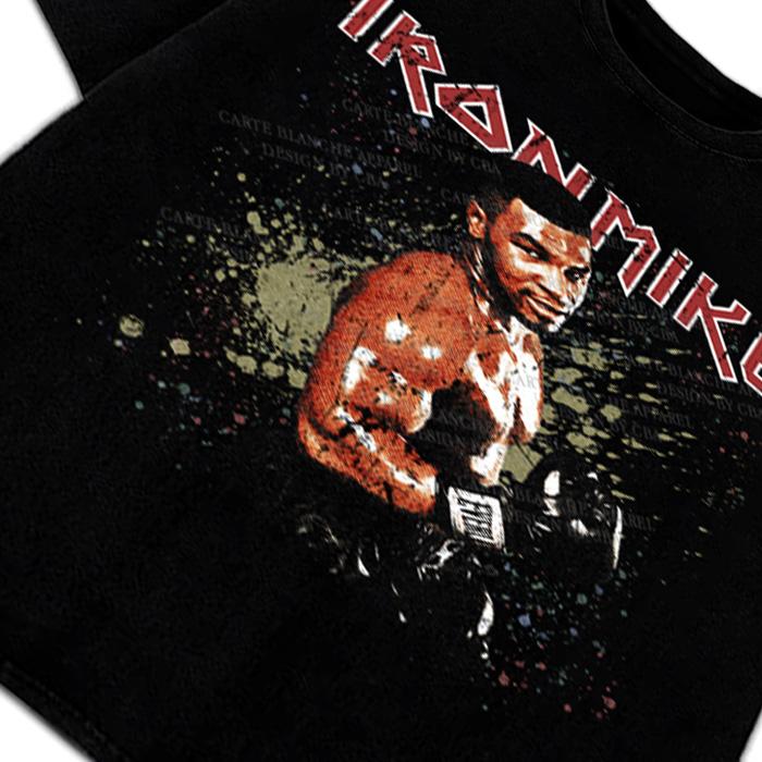 Iron Mike Tyson Old School Vintage Rock Band Retro Style Custom Graphic T-Shirt Crewneck Cotton Menswear Top