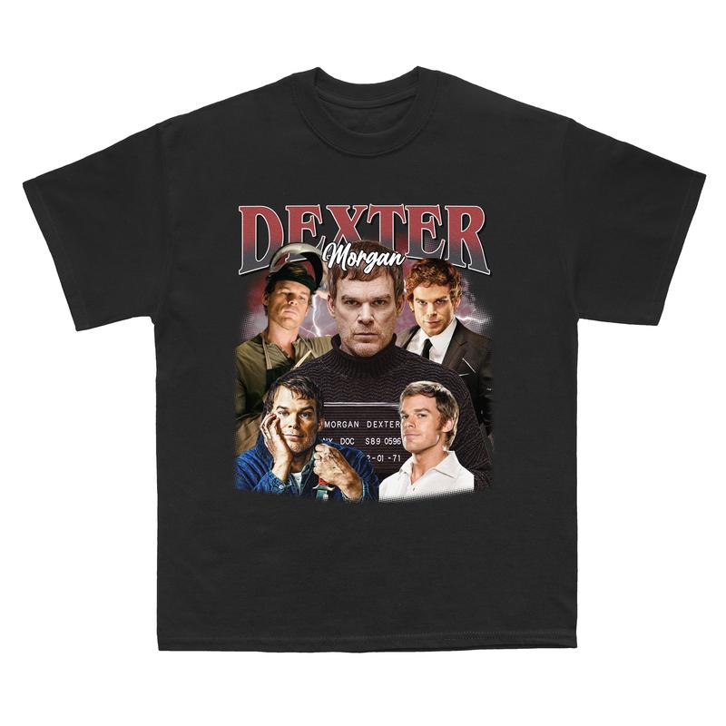 Vintage Dexter Morgan T-Shirt, Apparel for Women, Casual Fit Fabric Top, Ideal Gift for Movies Lovers - Fleece, Womenswear