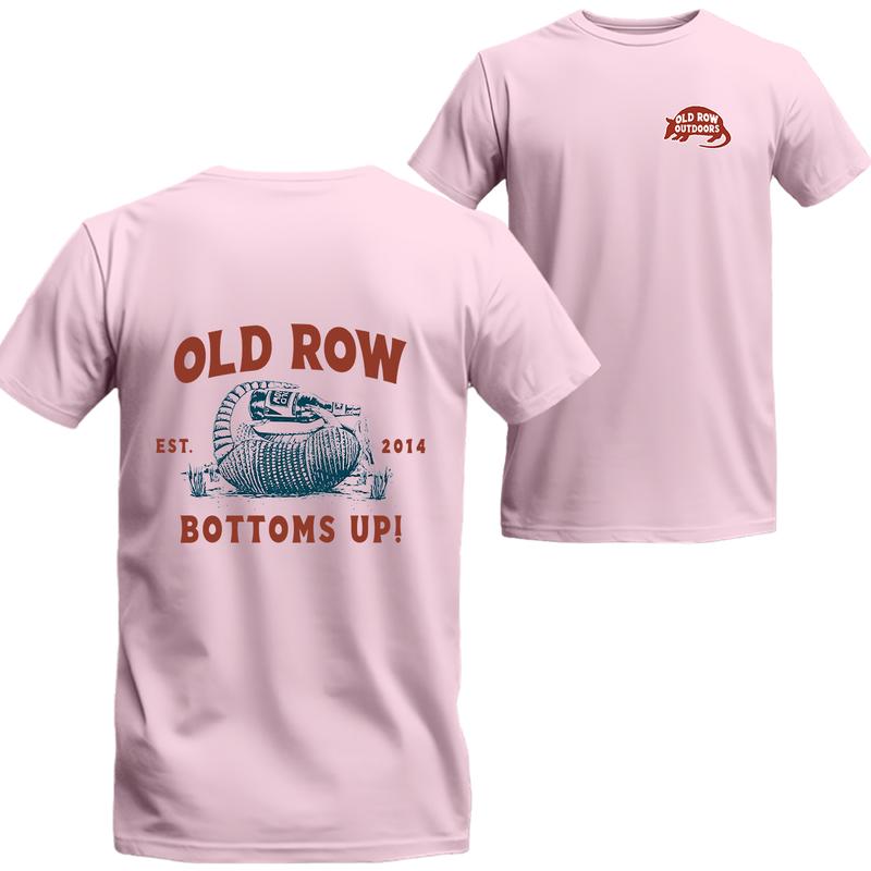 Old Row Bottoms Up Armadillo T-Shirt Graphic Tee, Graphic Short Sleeve Tee, Unisex Shirt, Menswear Top, beer shirt, drinking shirt