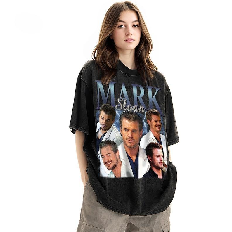 Comfort Color Grey's Anatomy, Limited Mark Sloan Vintage Unisex Shirt, Actor Homage tee, 90s retro design graphic T-Shirt Ideal Gift for Him and Her S
