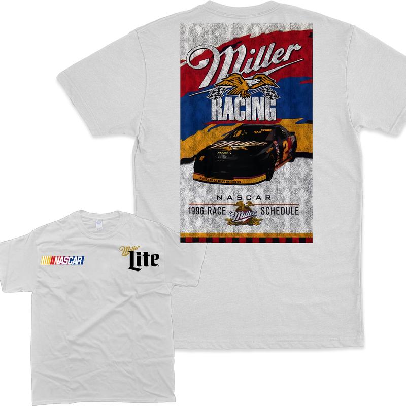 Miller Lite Racing Vintage Style Unisex T-shirt Man Menswear Top Classic Graphic Tee Underwear Tshirt Streetwear vintage beer