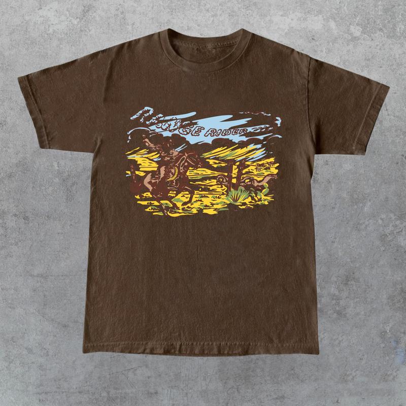 Vintage Ranger Rider 90s T-Shirt, Vintage Country Shirt, Wester Unisex Retro Tee, Cotton Washed Shirt, Wild West Gift, Vintage  Tee