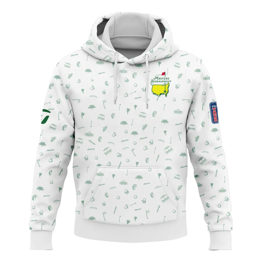 Golf Sport Masters Tournament Taylor Made Hoodie Shirt Sports Augusta Icons Pattern White Green Hood
