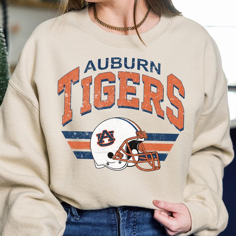 Auburn Tigers Vintage Football NCAA Sweatshirt, Vintage Auburn University Sweatshirt, Unisex Vintage Sweatshirt NCAA, Classic Sport Sweatshirt, Gifts For Football Fan Sport