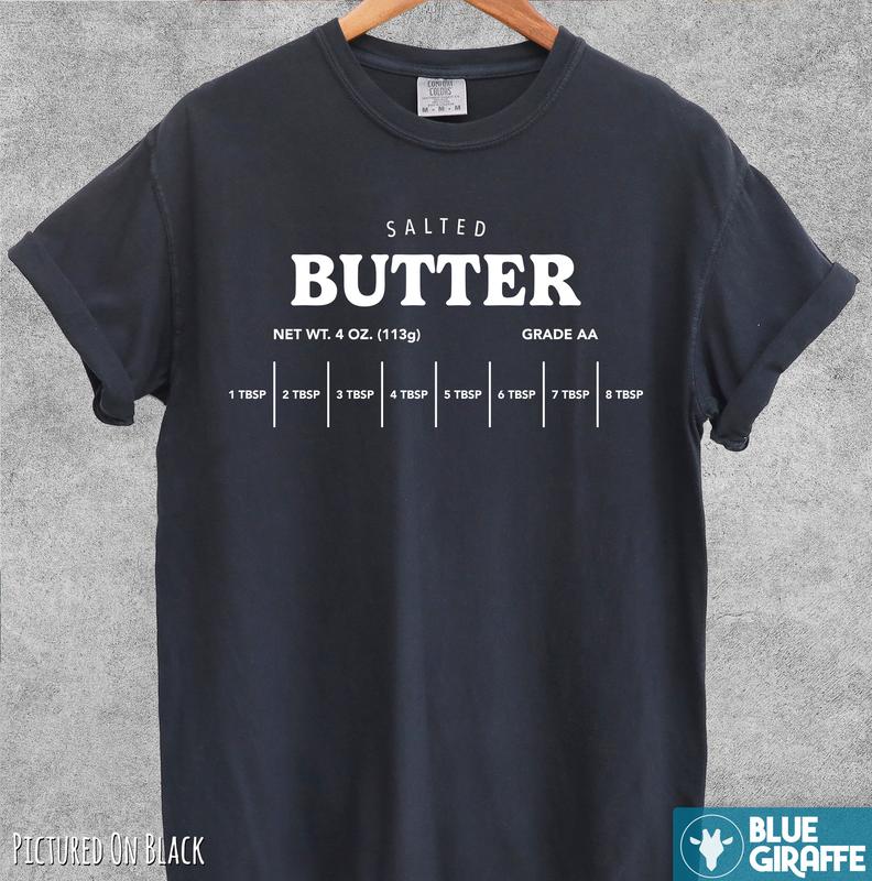 Vintage Salted Butter Funny TShirt, Retro Comfort Colors Graphic Tee, Funny Streetwear Shirt, Cooking Top, Relaxed Fit Retro Tshirt